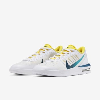 Nike Court Air Max Vapor Wing MS - Női Teniszcipő - Fehér/Világos Türkiz/Sárga/Kék